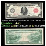 1914 $10 Large Size Red Seal FRN Rare Red Seal St.