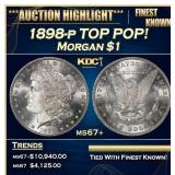 1898-p Morgan Dollar TOP POP! $1 ms67+ SEGS