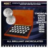 Complete Morgan Silver Dollar $1 Common Date Set 1