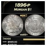 1896-p Morgan Dollar $1 Grades ms65+