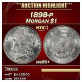 1898-p Morgan Dollar $1 ms66+ SEGS
