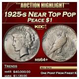 1925-s Peace Dollar Near Top Pop $1 ms64+ SEGS