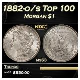 1882-o/s Top 100 Morgan Dollar $1 Grades ms63