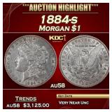 1884-s Morgan Dollar $1 au58 USCG