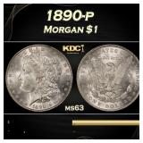 1890-p Morgan Dollar $1 Grades ms63