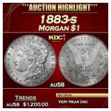 1883-s Morgan Dollar $1 au58 SEGS