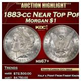 1883-cc Morgan Dollar Near Top Pop $1 ms67+ SEGS