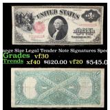 1917 $1 Large Size Legal Tender Note Grades vf++ S
