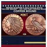 Indian Quarter & Half Eagle Style 'Incuse Indian'