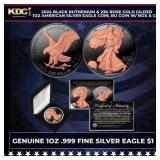 2024 Black Ruthenium & 23K Rose Gold Gilded 1oz Am