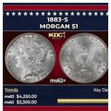 1883-s Morgan Dollar $1 ms62+ USCG