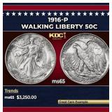 1935-p Walking Liberty Half Dollar 50c Grades ms66