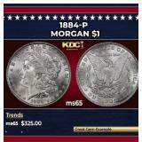 1884-p Morgan Dollar $1 Grades ms65