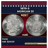 1879-s Morgan Dollar $1 Grades ms65