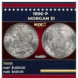 1896-p Morgan Dollar $1 ms66+ SEGS