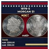 1878-s Morgan Dollar $1 Grades ms63+