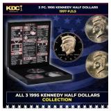 Complete 3 PC. 1995 Kennedy Half Dollar 50c set In