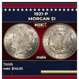 1921-p Morgan Dollar $1 Grades ms64