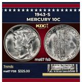 1943-s Mercury Dime 10c ms67 fsb SEGS