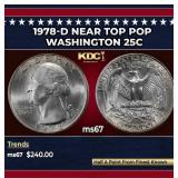1978-d Washington Quarter Near Top Pop 25c ms67 SE