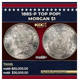 1885-p Morgan Dollar TOP POP! $1 ms68+ SEGS