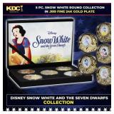 5 Coin Disney Snow White & The 7 Dwarves Gold Plat