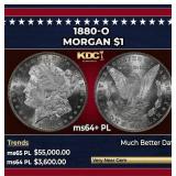 1880-o Morgan Dollar $1 ms64+ PL SEGS