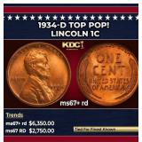 1934-d Lincoln Cent TOP POP! 1c ms67+ rd SEGS