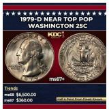1979-d Washington Quarter Near Top Pop 25c ms67+ S