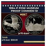 1994-P Pow Museum Proof Modern Commem Dollar $1 pr