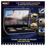 5 Coin Titanic Remembrance Gold Plated Round Colle