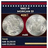 1882-p Morgan Dollar $1 ms66 SEGS