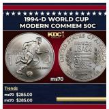 1994-d World Cup Modern Commem Half Dollar 50c ms7