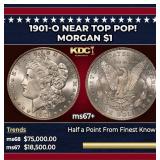 1901-o Morgan Dollar Near Top Pop! $1 ms67+ SEGS