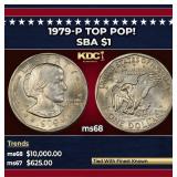 1979-p Susan B. Anthony Dollar TOP POP! $1 ms68 SE