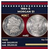 1884-s Morgan Dollar $1 ms62 USCG