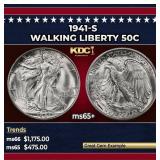 1941-s Walking Liberty Half Dollar 50c Grades ms65