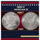 1880-p Morgan Dollar $1 Grades ms62+