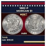 1882-p Morgan Dollar $1 Grades ms64