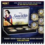 5 Coin Disney Snow White & The 7 Dwarves Gold Plat