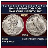 1944-s Walking Liberty Half Dollar Near Top Pop 50