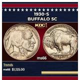 1930-s Buffalo Nickel 5c ms66 SEGS