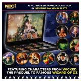 12 Coin Wicked Wizard of Oz Gold Plated Round Coll