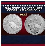 2024 Godzilla 1 oz Silver Godzilla x Kong Coin Rou