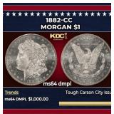 1882-cc Morgan Dollar $1 ms64 dmpl SEGS