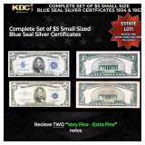 Complete Set of $5 Small Size Blue Seal Silver Cer