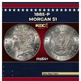 1885-p Morgan Dollar $1 Grades ms64+