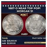 1887-o Morgan Dollar Near Top Pop! $1 ms65+ SEGS