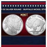 1 oz Silver Round - Buffalo Nickle Style Round