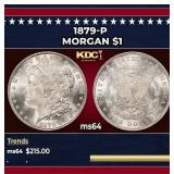 1879-p Morgan Dollar $1 Grades ms64